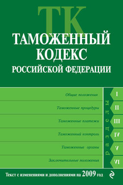 Таможенный кодекс Российской Федерации. Текст с изменениями и дополнениями на 2009 год - Коллектив авторов